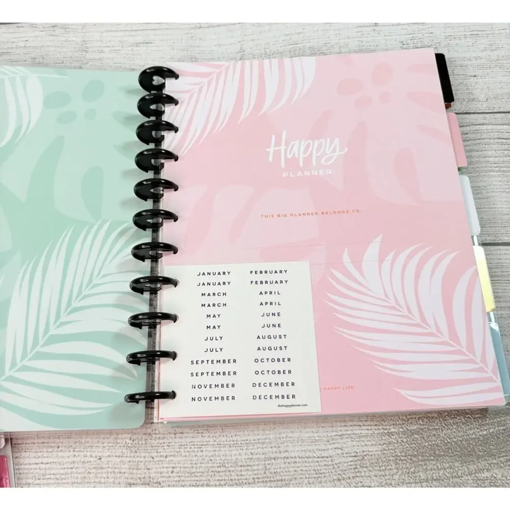 Happy Planner “BOLD & BOTANICAL” BIG DASHBOARD Layout 12 Mo UNDATED Bundle